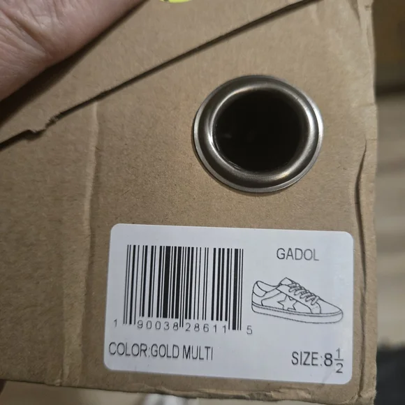 Vintage Havana White and Gold Star Athletic Shoes - Picture 6 of 6